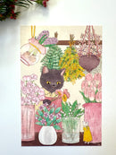 [Akane Kotoko] Cat Flower Shop in Spring postcard