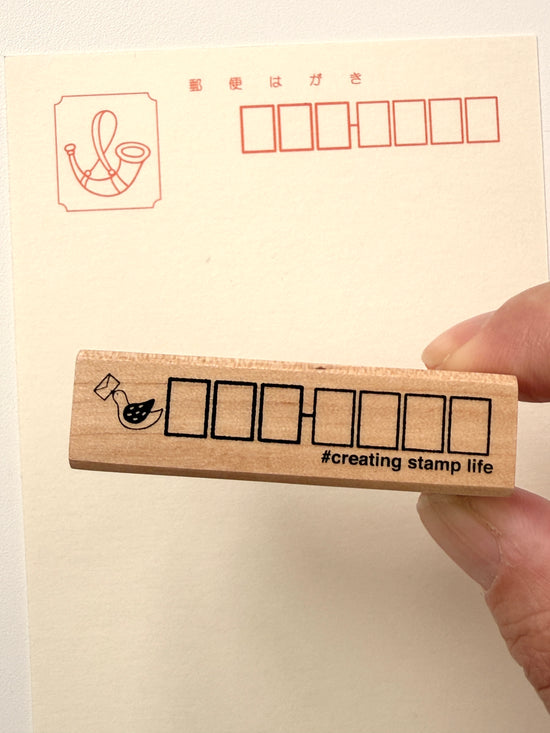 [I Love Stamp] Pigeon Mail · Japan Postal Code rubber stamp