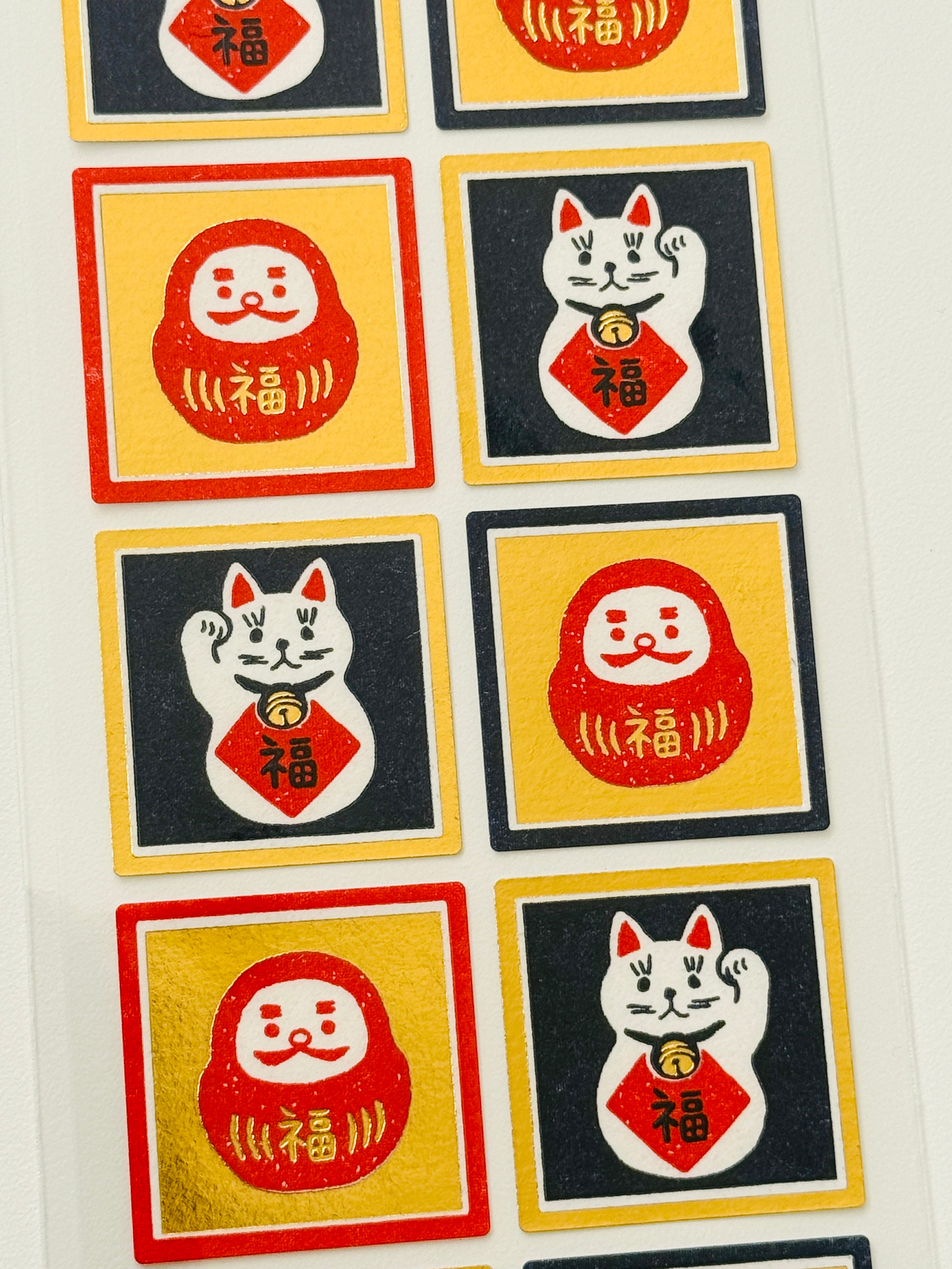 [Satoko] Neko Daruma embellishment sticker sheet