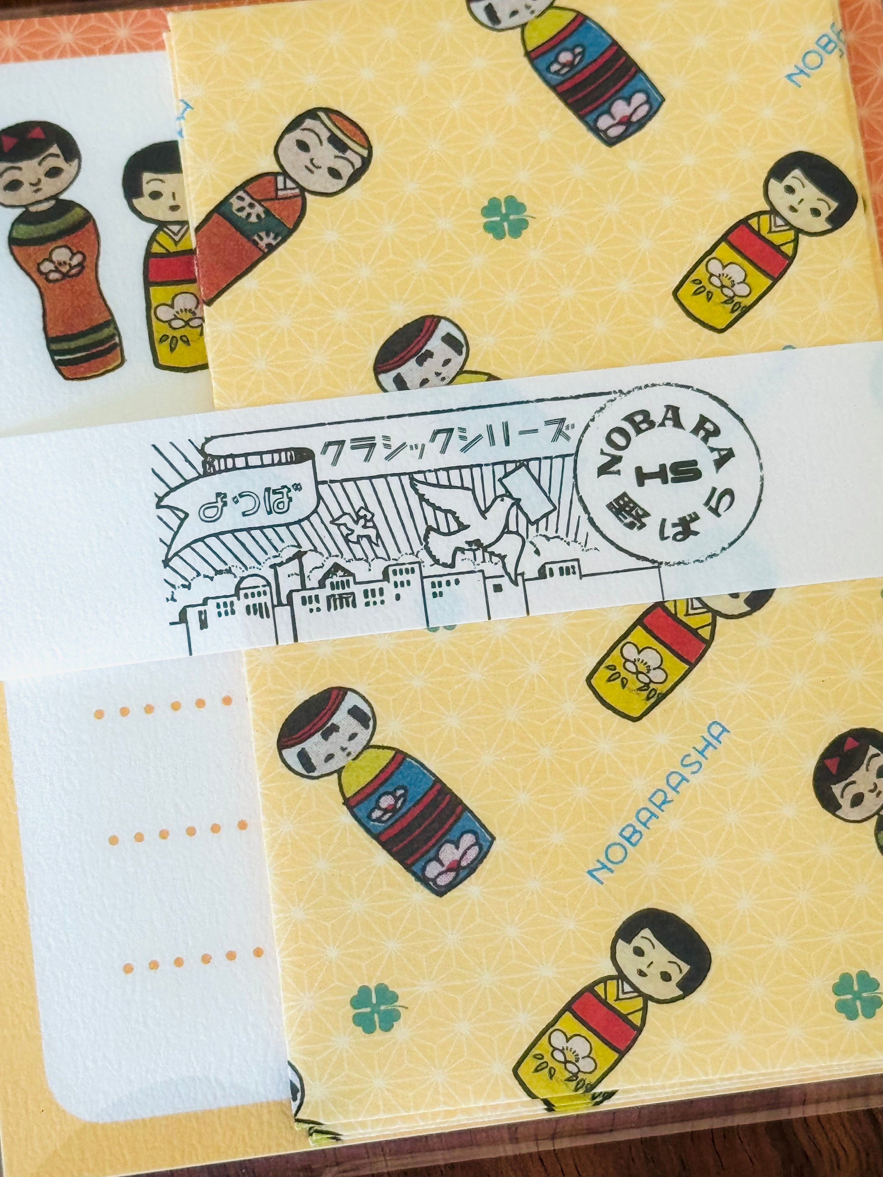 [Nobarasha] Kokeshi mini letter set