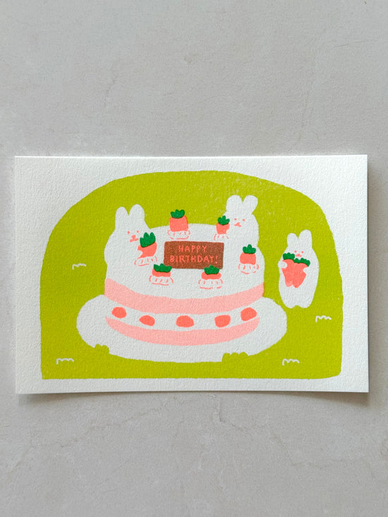 [Furukawashiko] Bunny Carrot Cake postcard