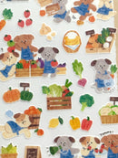 [MIND WAVE] Waku Waku series • Bookstore, Flower, Furniture, Post Office, Restaurant and Vegetable Store sticker sheet