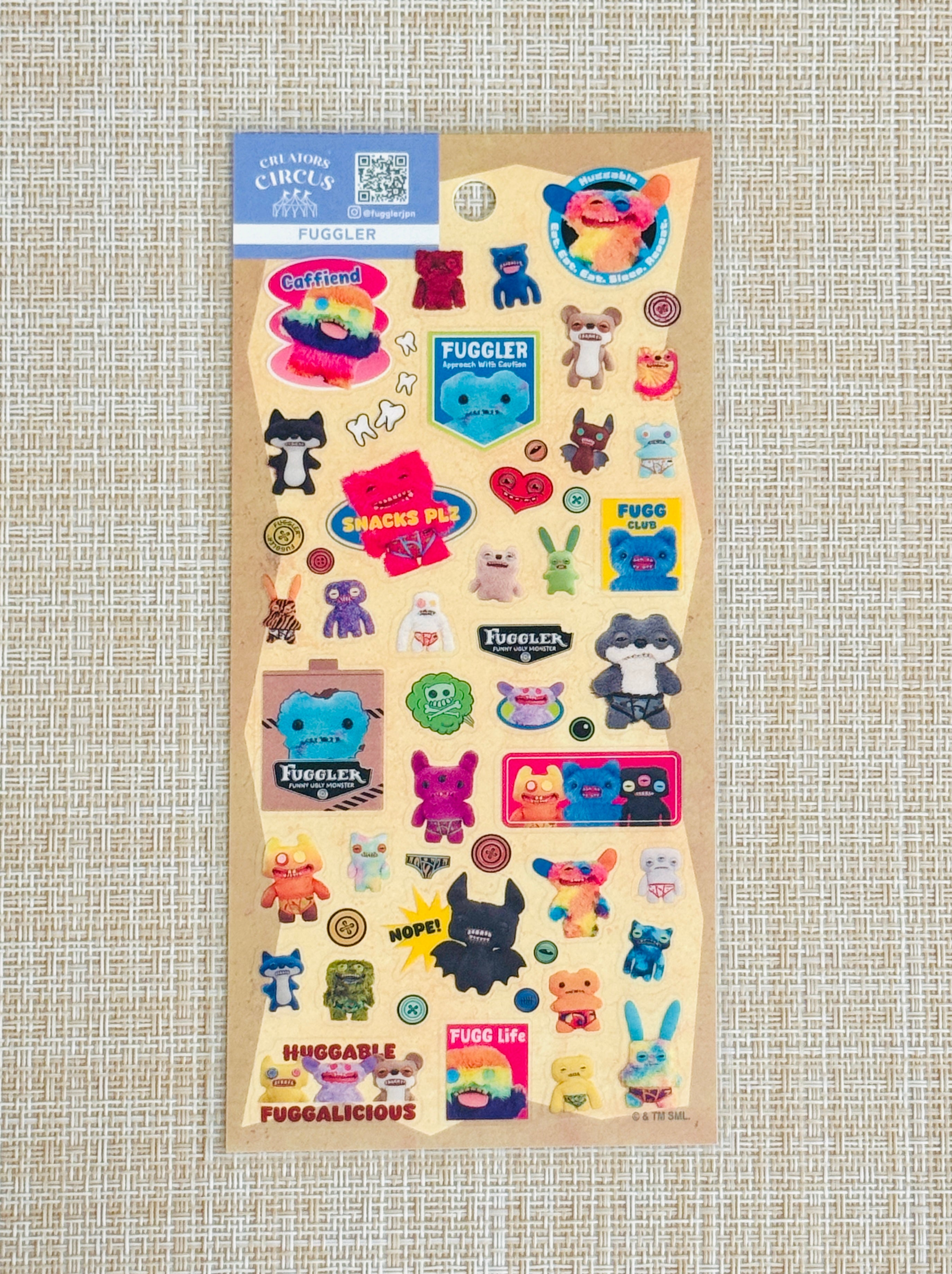 [Fuggler] Frontier Creators Circus collab x Funny Ugly Plush Monsters sticker sheet