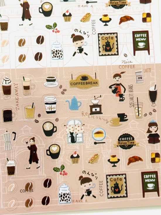 [SEAL-DO] Shinzi Katoh x Coffee Time sticker sheet