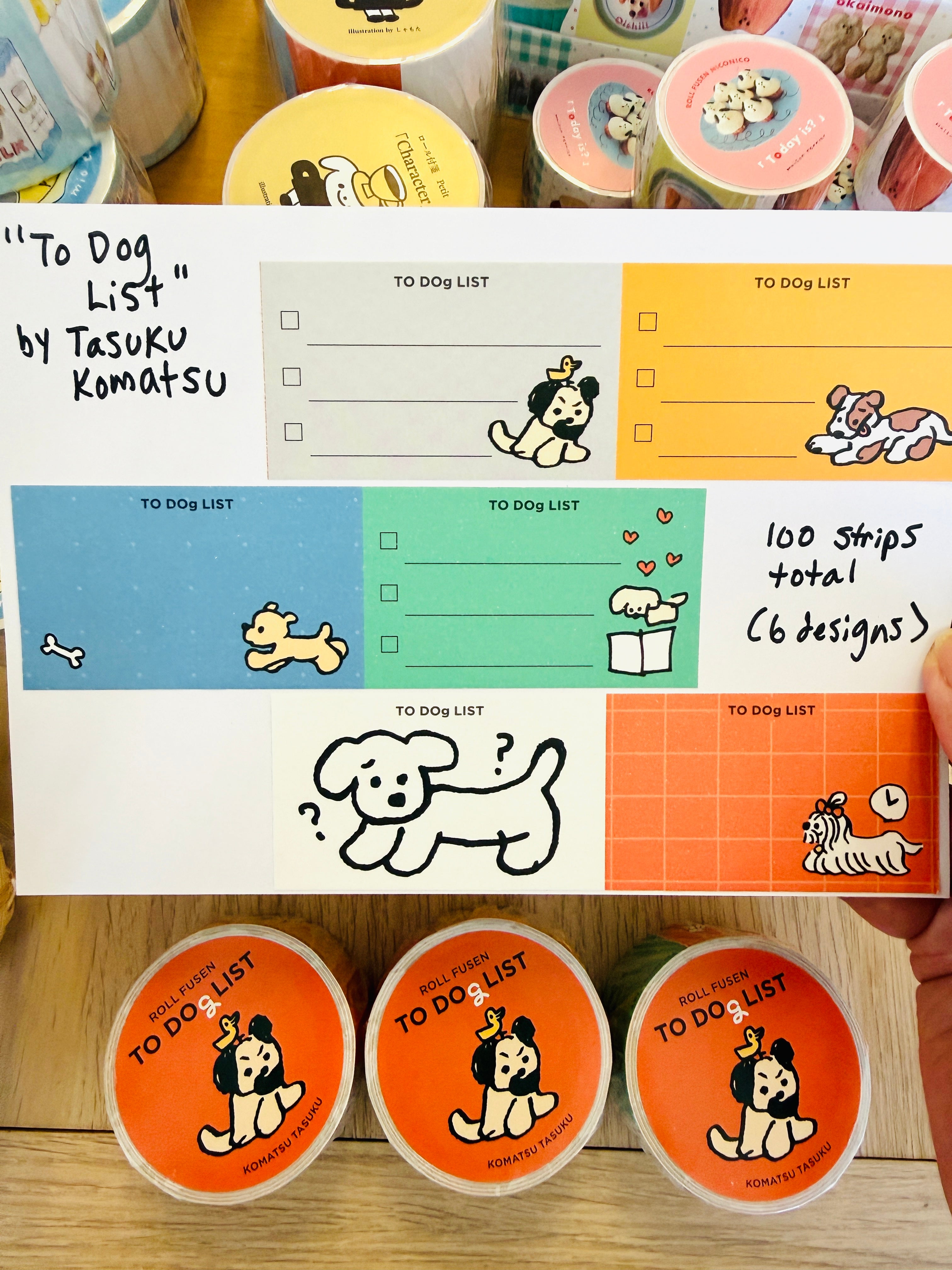 [Tegamisha] Tasuku Komatsu · To Dog List Jumbo Sticky Note Roll
