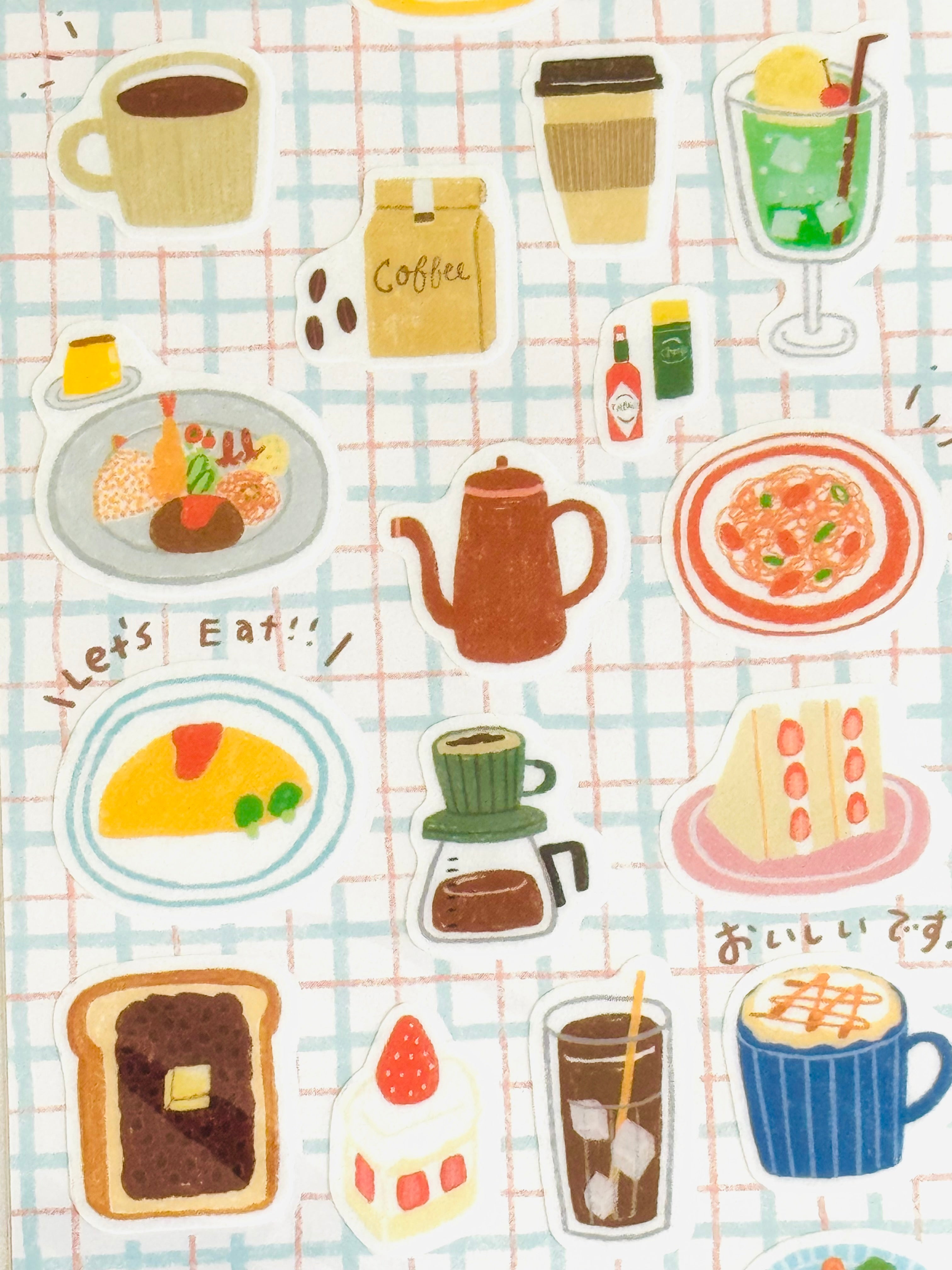 [Tomatomayu] nice day!! Cafe sticker sheet x SAIEN