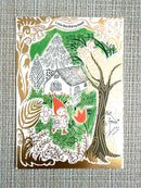 [SEAL-DO] Shinzi Katoh x Walking Literature series: Little Red Riding Hood · Sparkling postcard