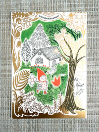 [SEAL-DO] Shinzi Katoh x Walking Literature series: Little Red Riding Hood · Sparkling postcard