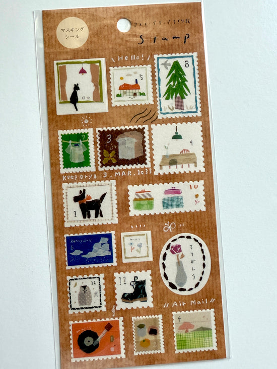 [Miki Tamura] Postage Stamp sticker sheet