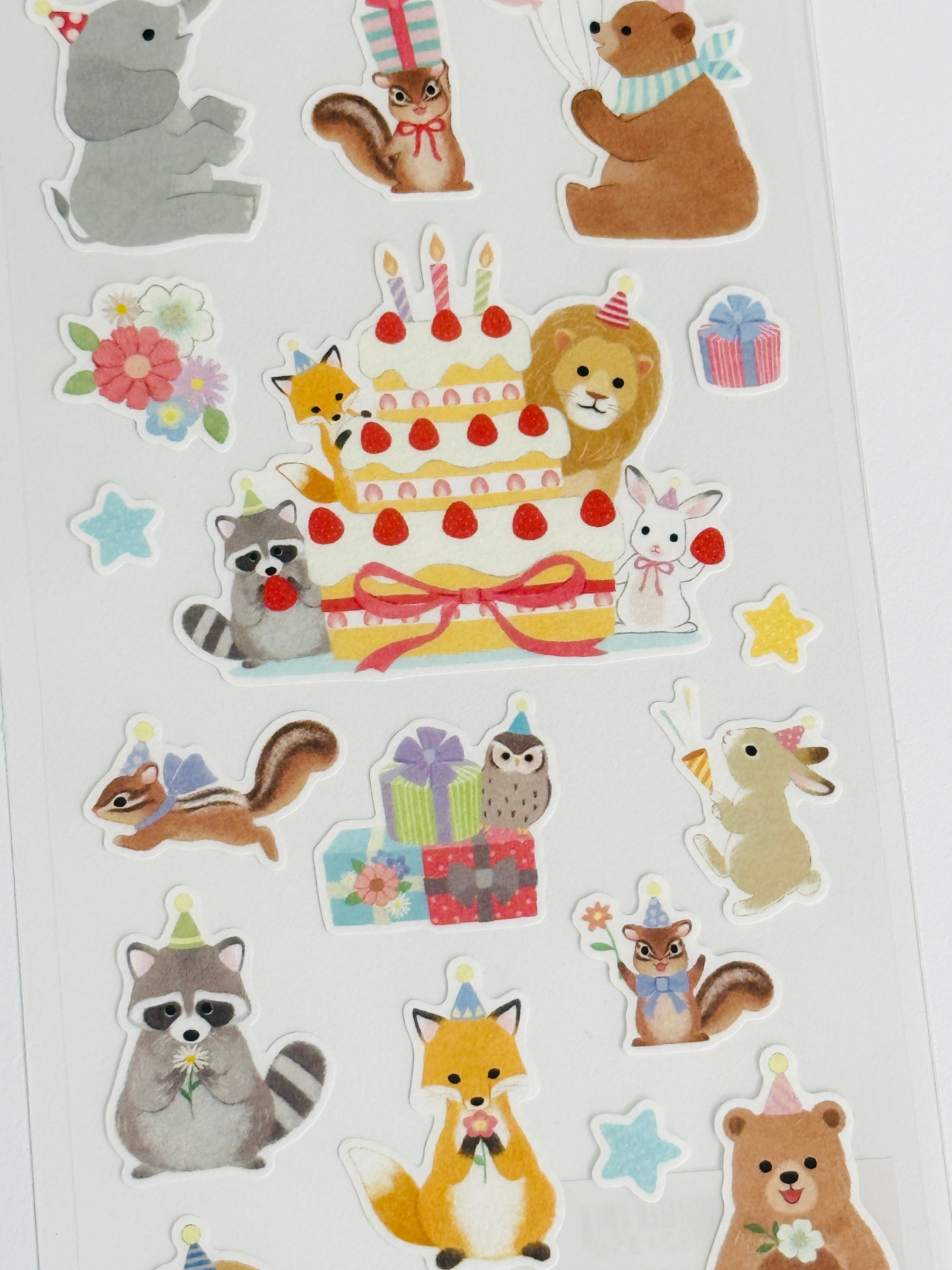 [Active] Forest Animal Birthday Party sticker sheet