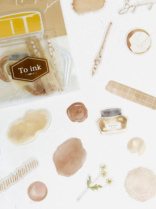 [Q-LiA] To Ink clear flake stickers {discontinued • no restock}