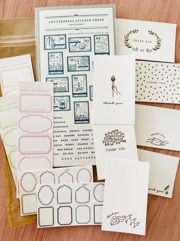 oeda letterpress: sampler assortment (last stock)