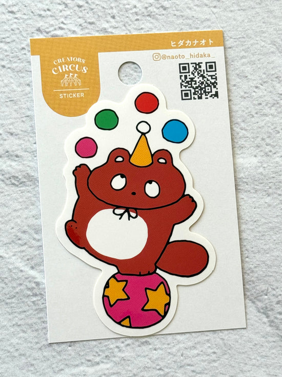 [Naoto Hidaka] Tanuki Juggling decal sticker