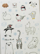[SEAL-DO] Shinzi Katoh x Kira Kira Hologram Layer sticker sheet: Animals in Snow and Ice