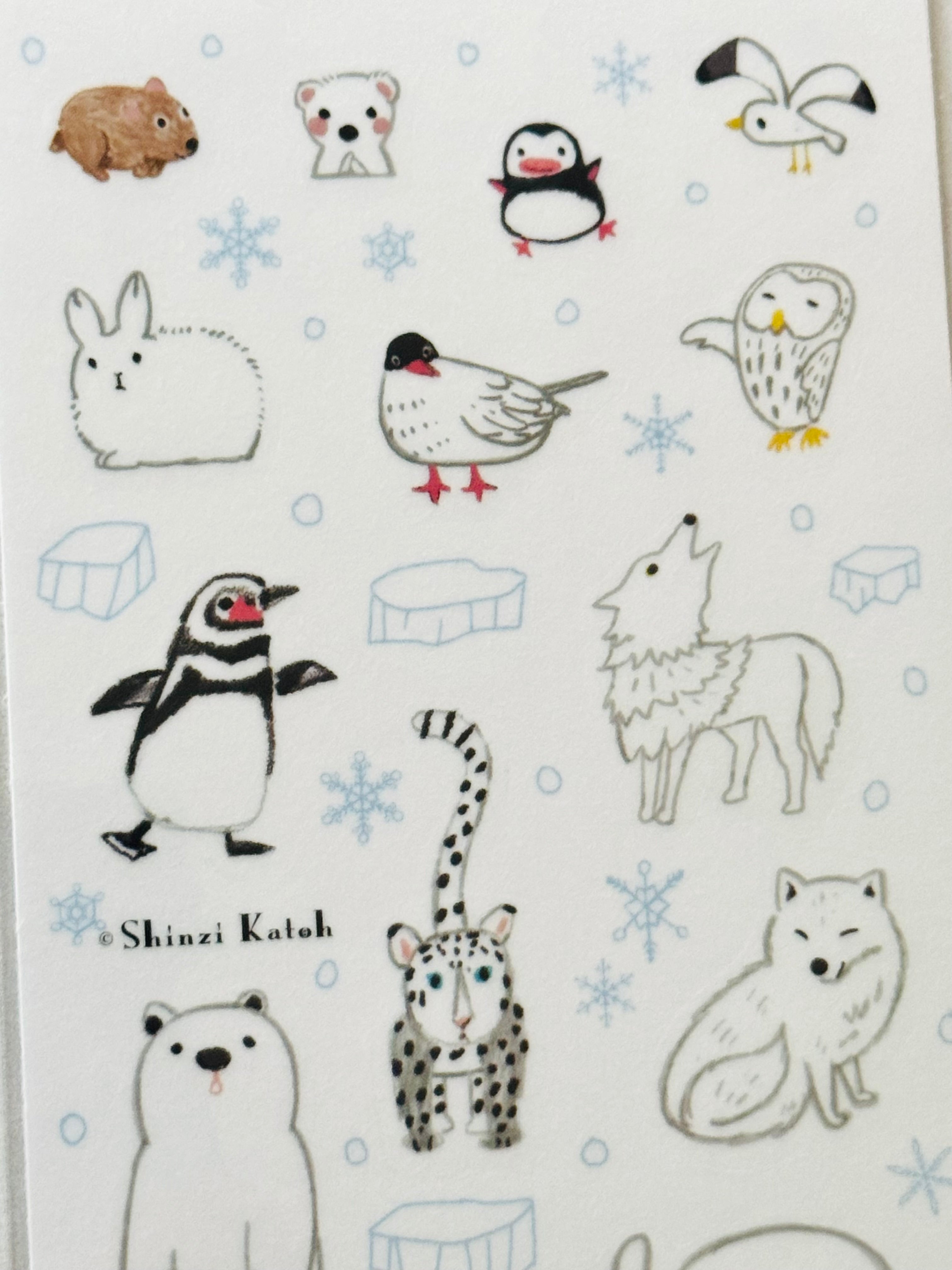 [SEAL-DO] Shinzi Katoh x Kira Kira Hologram Layer sticker sheet: Animals in Snow and Ice