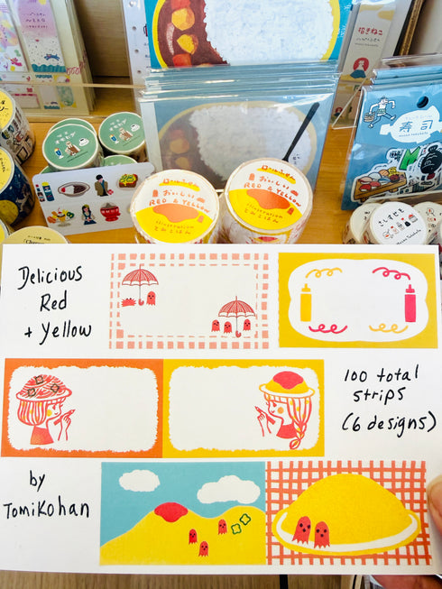 [Tegamisha] Tomikohan · "Delicious" Red & Yellow Jumbo Sticky Note Roll