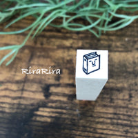 [RiraRira Hanko] Book mini rubber stamp