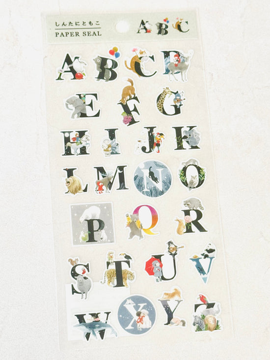 [Tomoko Shintani] Animal Alphabet A-Z sticker sheet