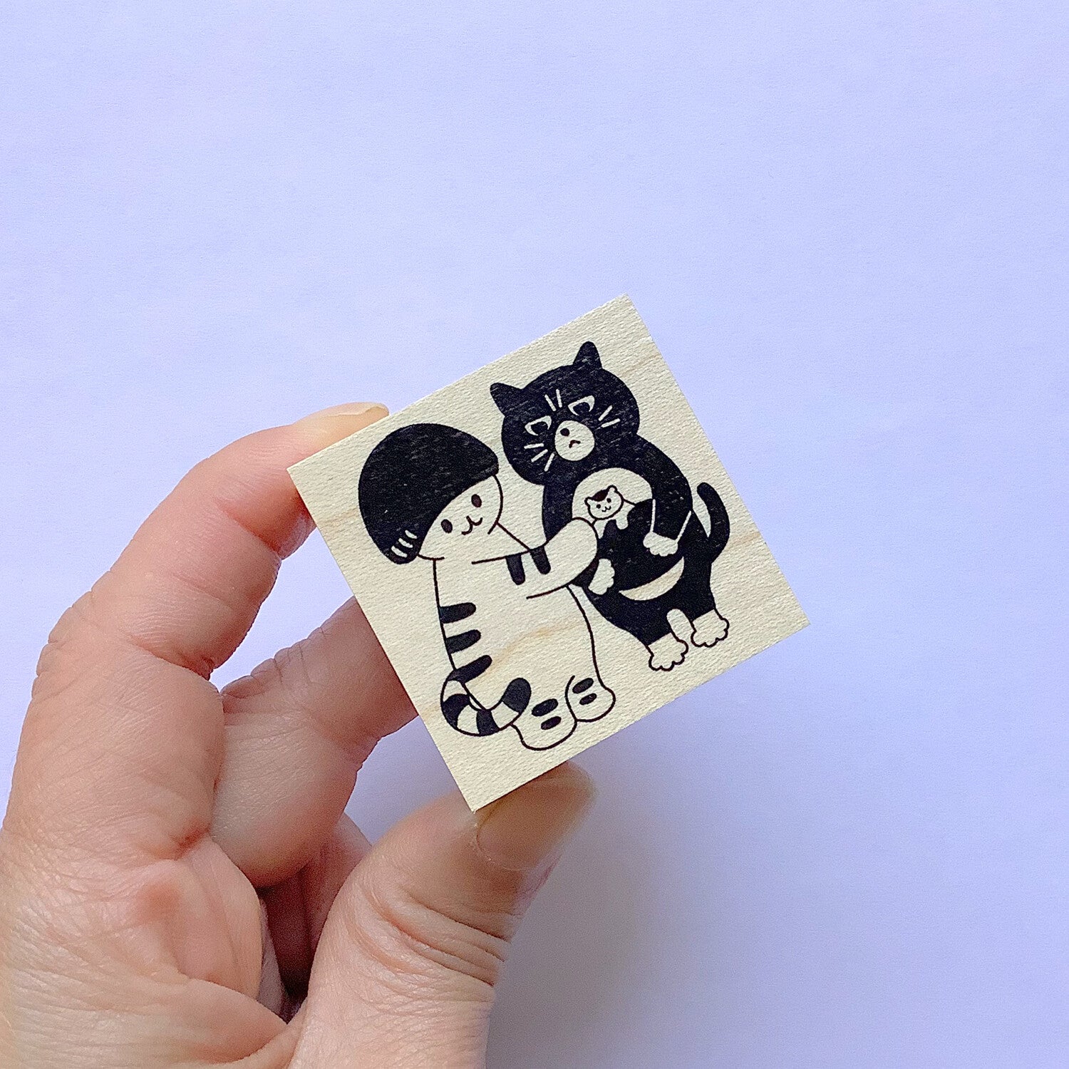 [Mushroom Cat] Mushroom Cat and Neighborhood Friends rubber stamp x 4legs