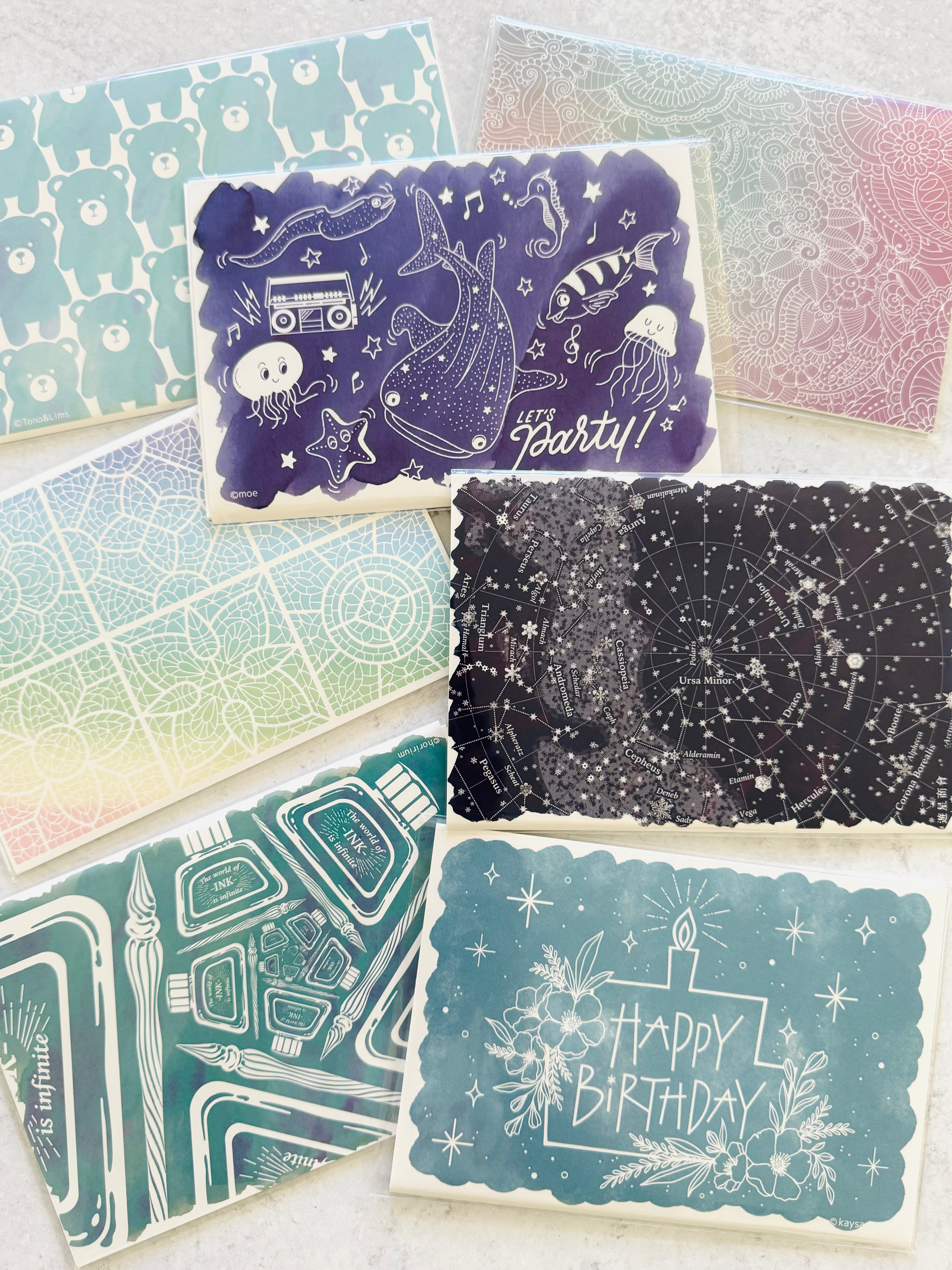 [Nouto] DIY Ink Activated postcard set