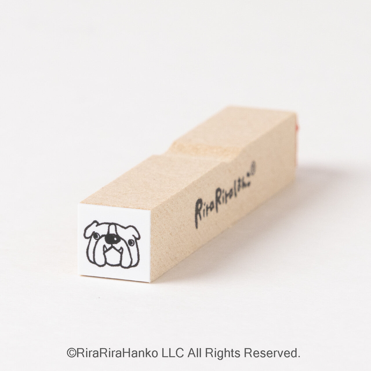 [RiraRira Hanko] Bulldog mini rubber stamp (planner size)