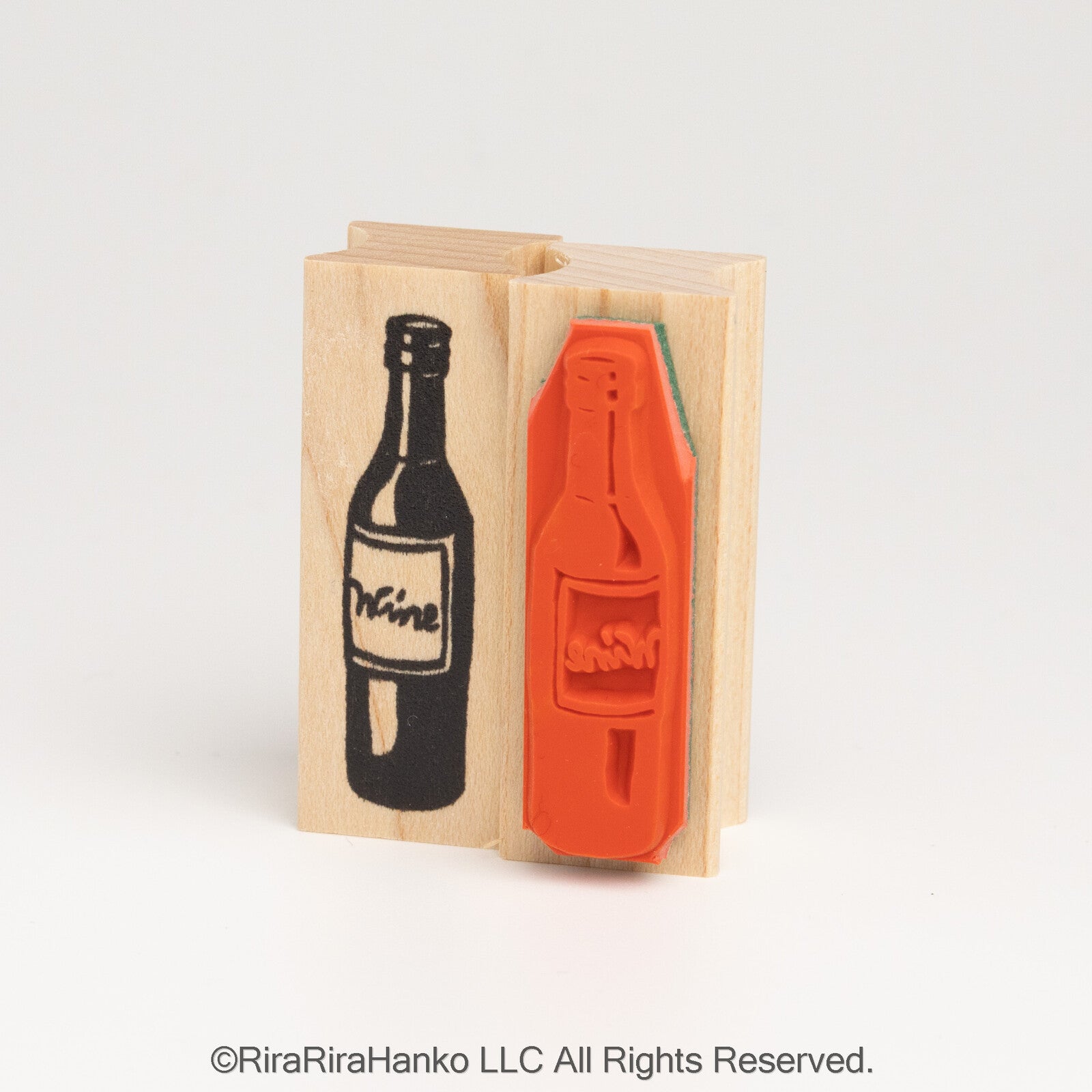 [RiraRira Hanko] Wine Bottle 🍷 rubber stamp