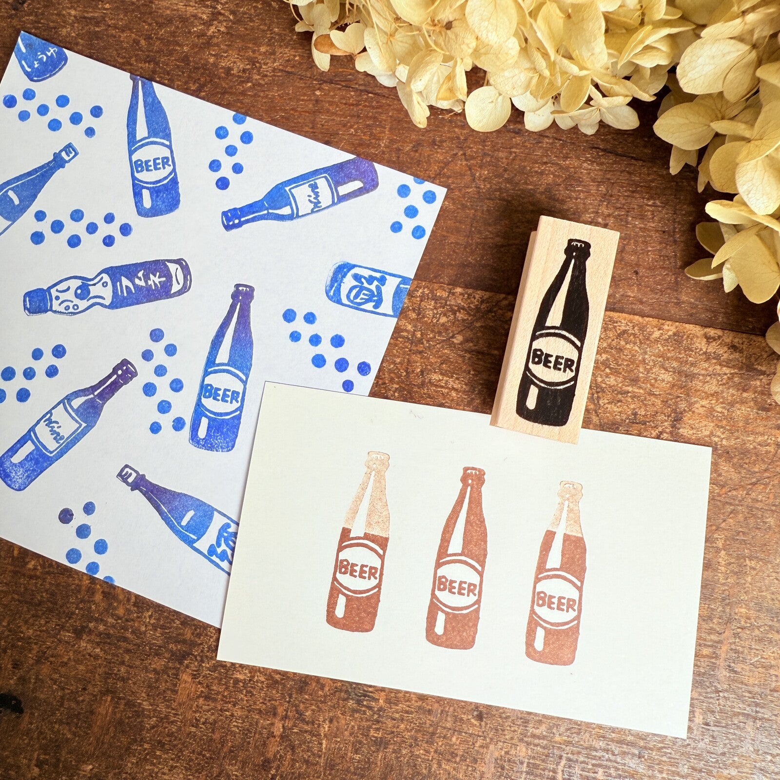 [RiraRira Hanko] Beer rubber stamp