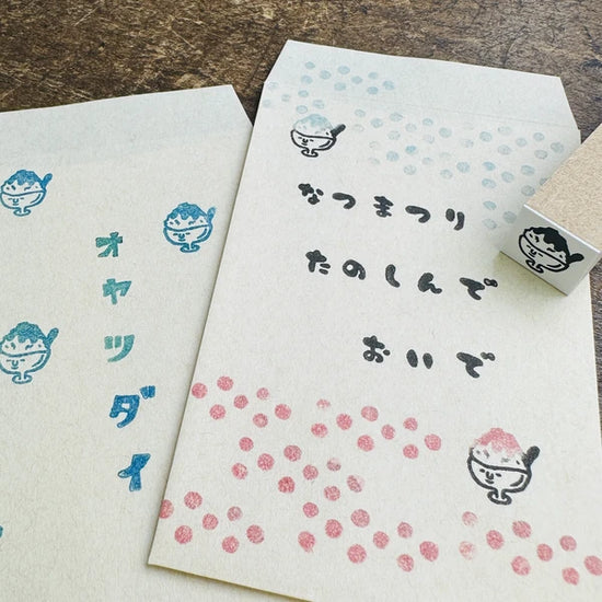 [RiraRira Hanko] Shaved Ice mini rubber stamp