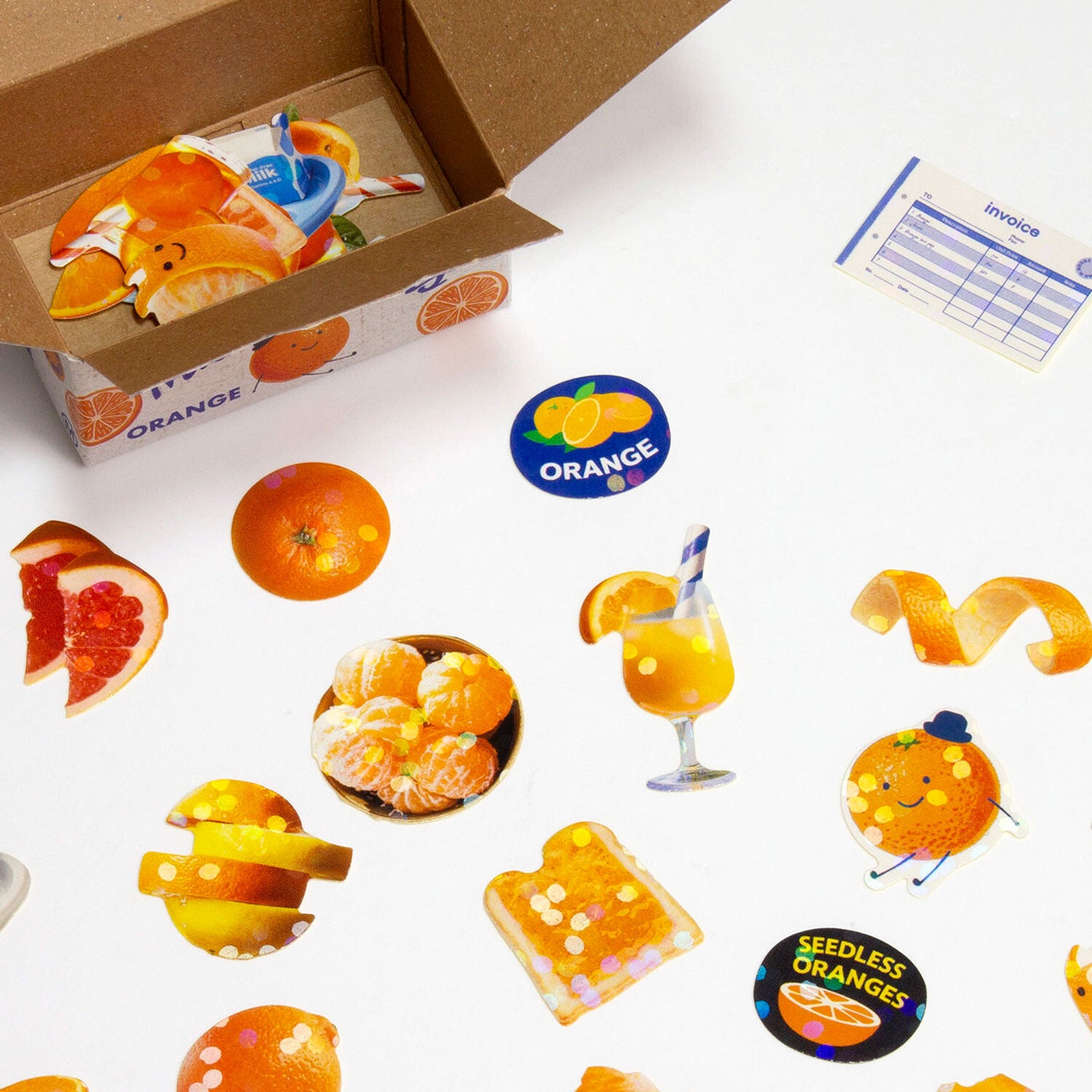 [Greeting Life] Oranges Delivery Box flake stickers