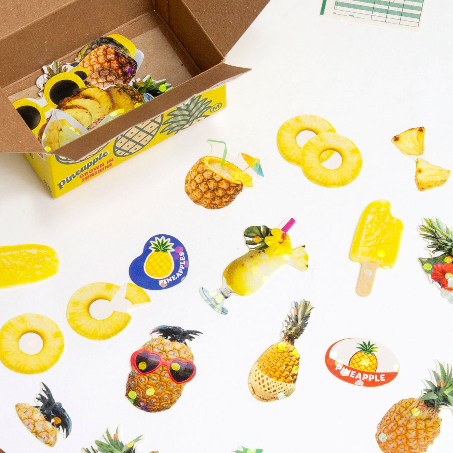 [Greeting Life] Pineapple Delivery Box flake stickers