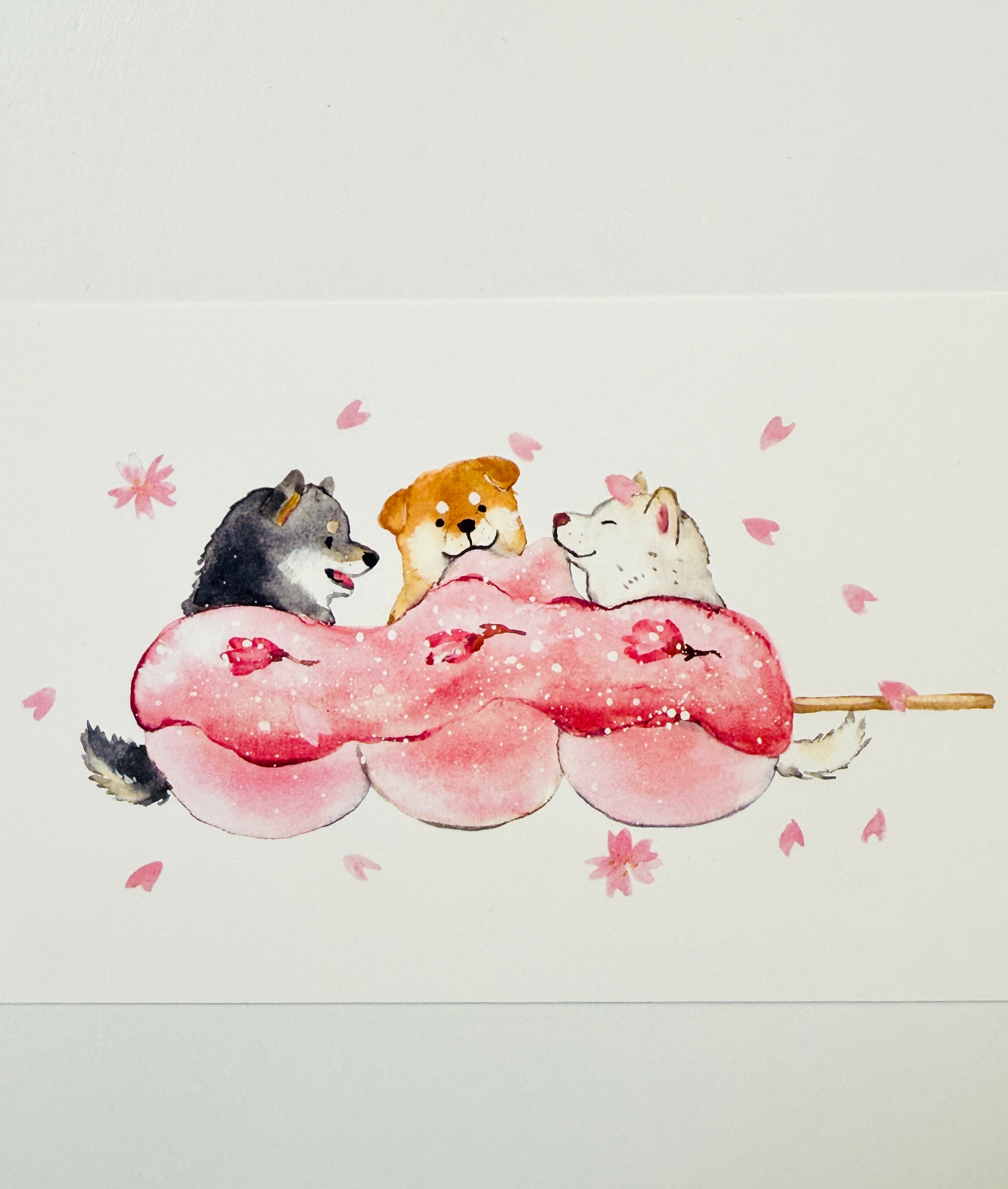 [Natsuka Murata] Shiba Inu & Sanshokudango postcard