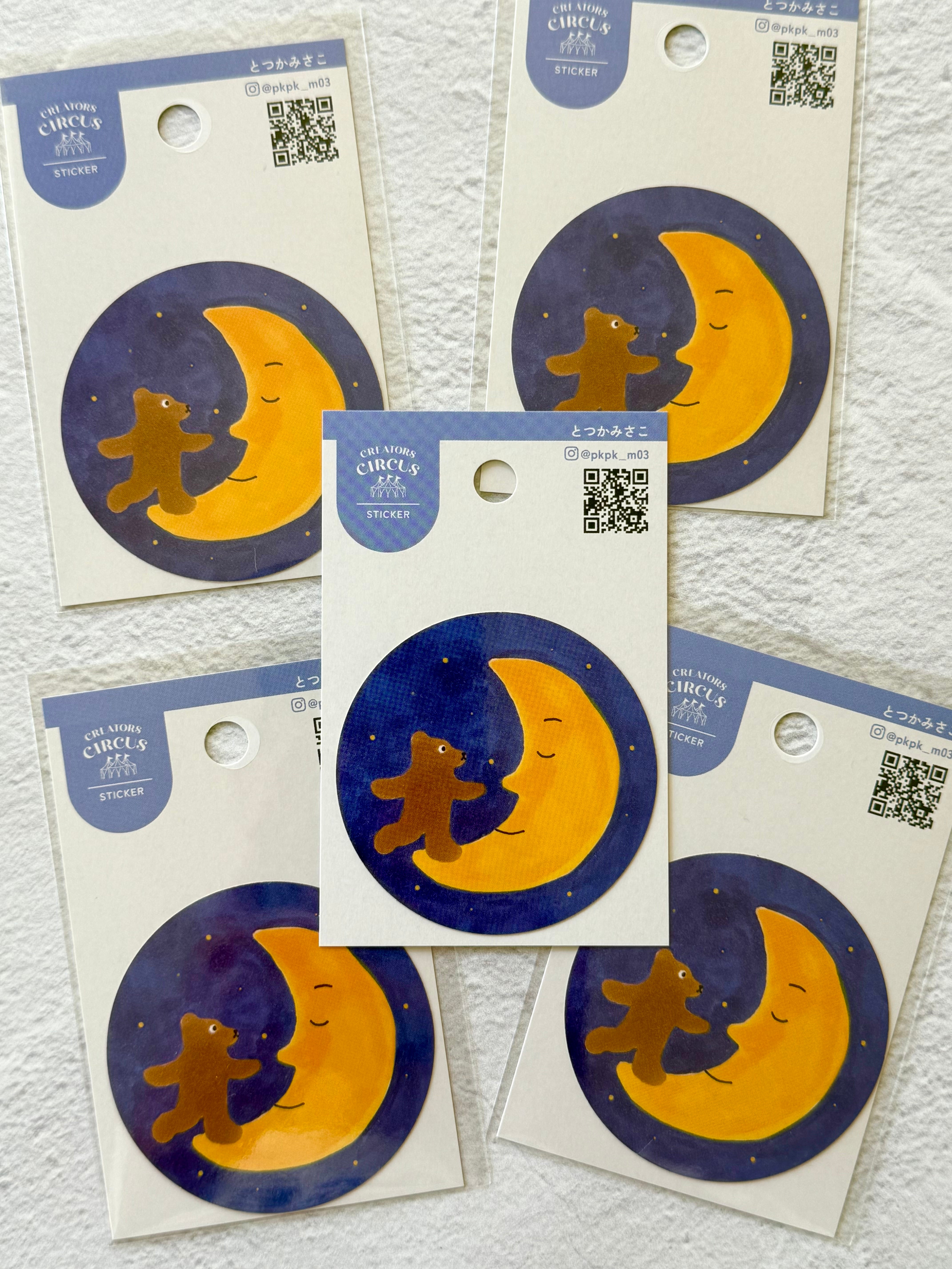 [Totsuka Misoka] Creators Circus collab x Crescent Moon Bear decal sticker