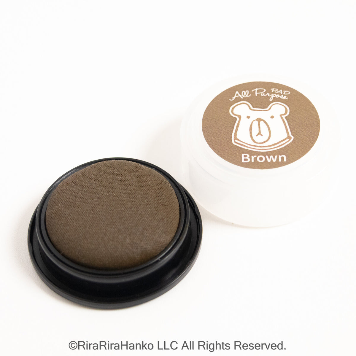 [RiraRira Hanko] All-Purpose Mini Rubber Stamp Ink Pad: Bunta kun (Brown)