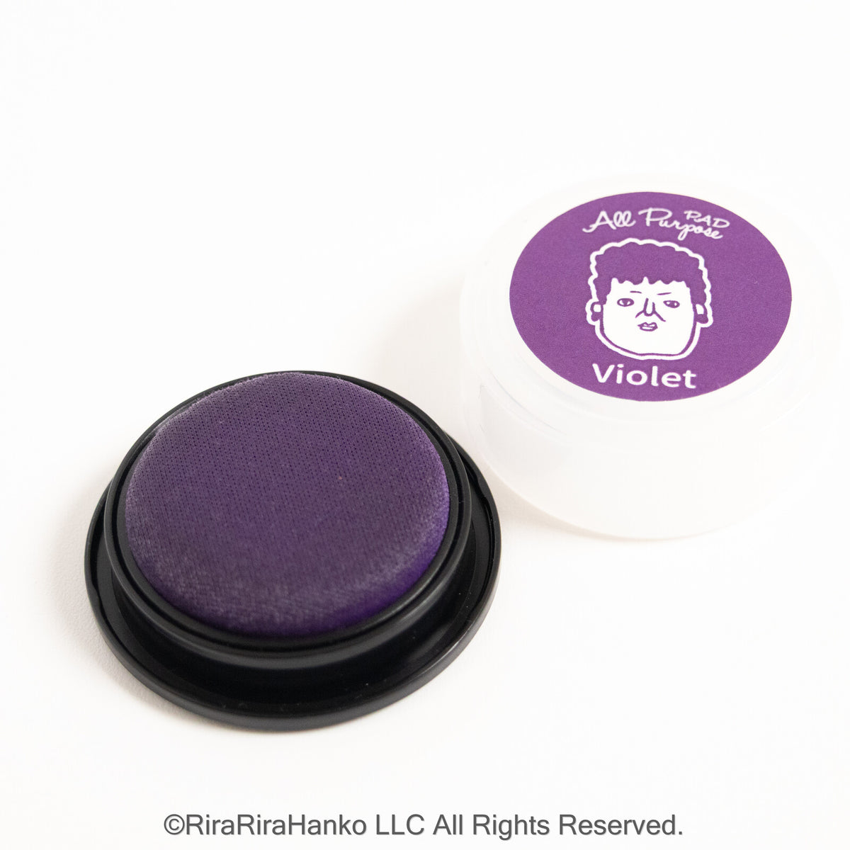 [RiraRira Hanko] All-Purpose Mini Rubber Stamp Ink Pad: Aunt Seki (Violet)