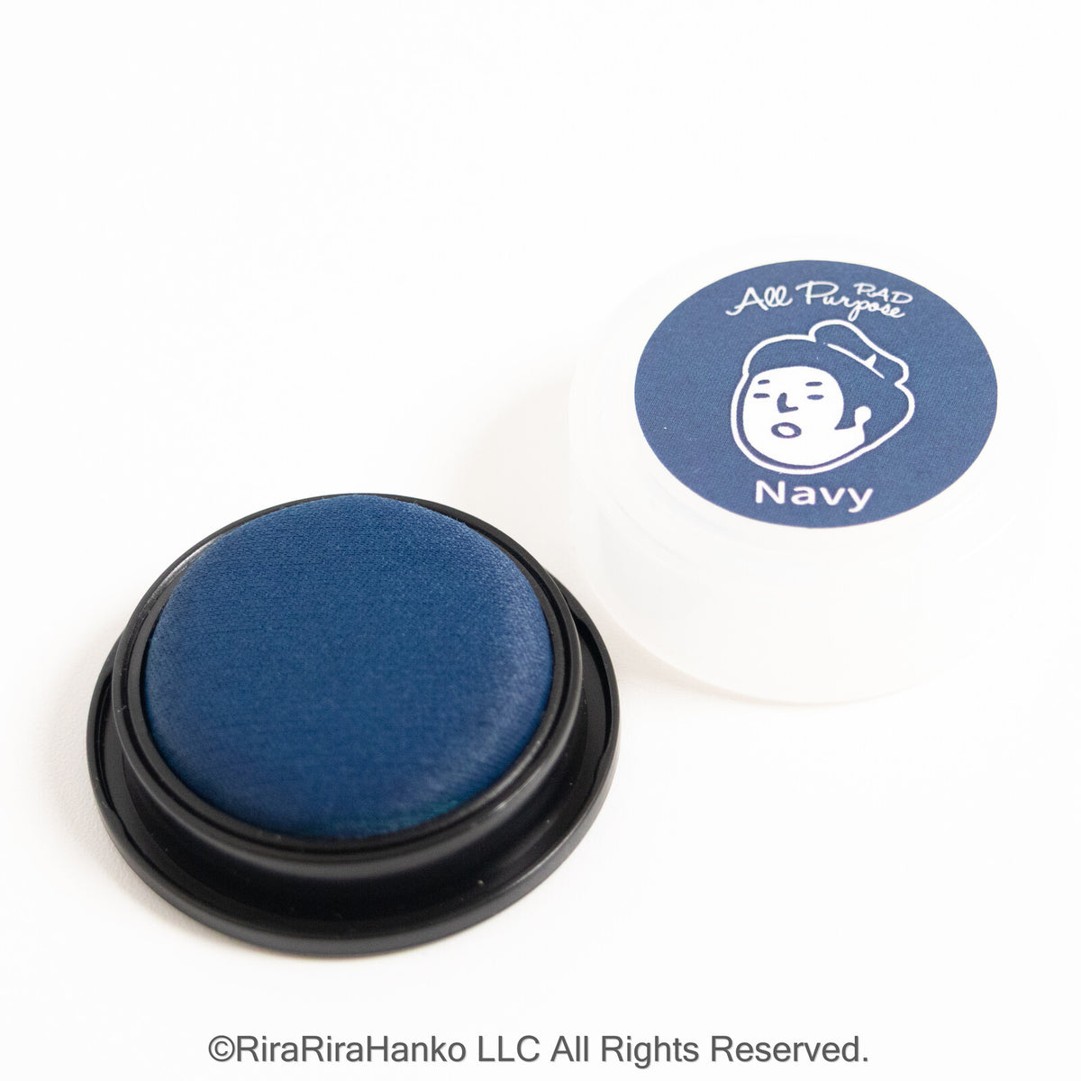 [RiraRira Hanko] All-Purpose Mini Rubber Stamp Ink Pad: Sumo (Navy)