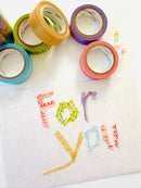 [Miki Tamura] SAIEN x Collage Moyou Patterns 5-Tier set washi tapes
