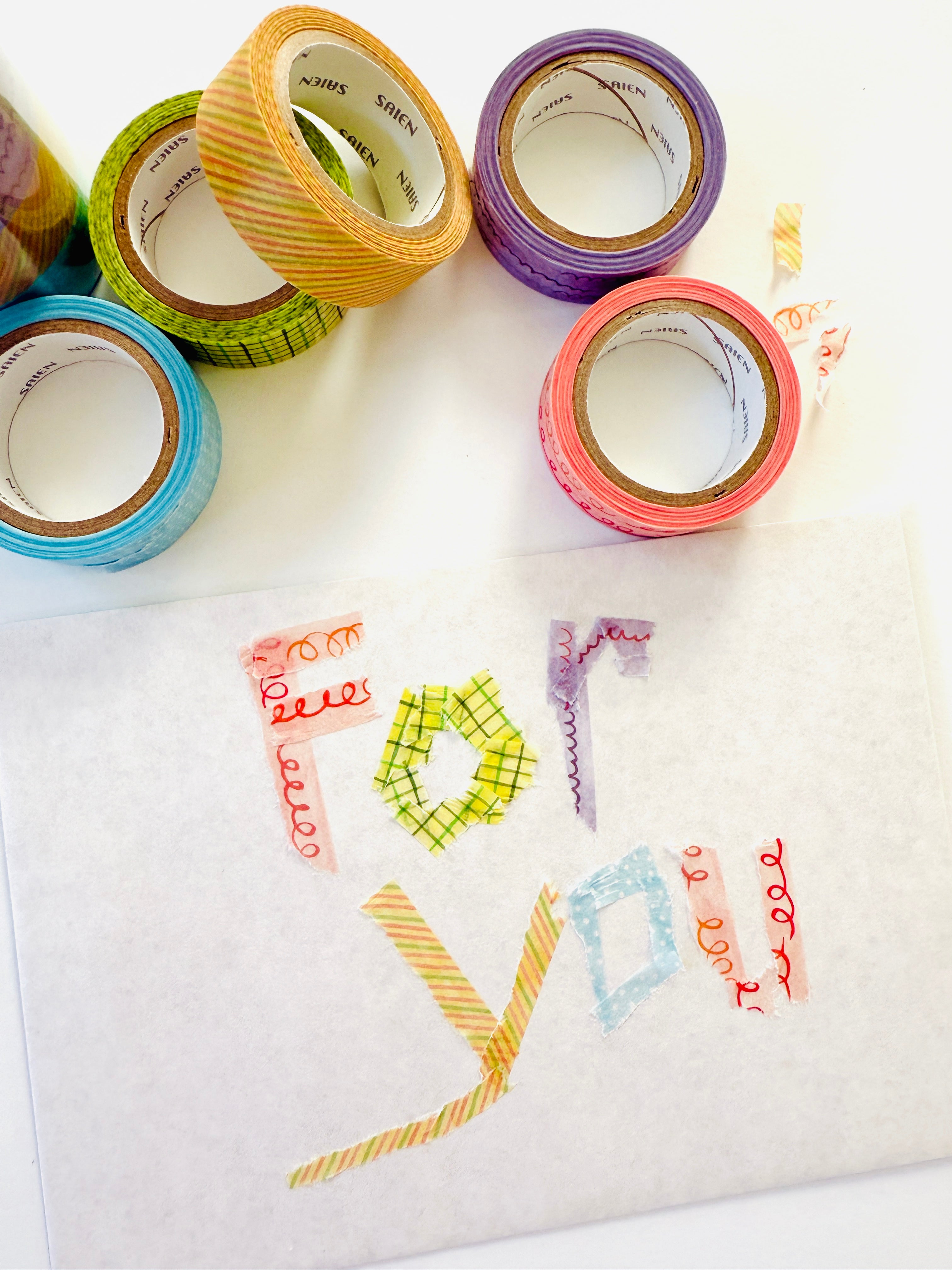 [Miki Tamura] SAIEN x Collage Moyou Patterns 5-Tier set washi tapes