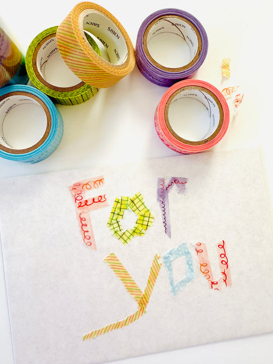[Miki Tamura] SAIEN x Collage Moyou Patterns 5-Tier set washi tapes