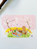 [Active] Bear’s Hanami Picnic x Momoro postcard