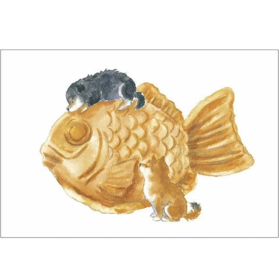 [Natsuka Murata] Shiba Inu & Taiyaki postcard