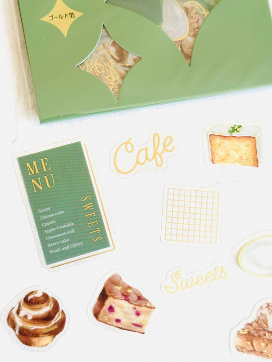 [World Craft] Cafe Sweets Kira Kira flake stickers (last chance • no restock)