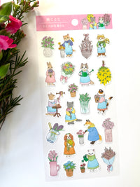 [Akane Kotoko] Cat Flower Shop in Spring sticker sheet