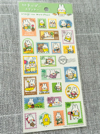 [MIND WAVE] Piyokomame, Shibanban, Gorogoronyansuke, Muu-chan Die-Cut Postage Stamp sticker sheet