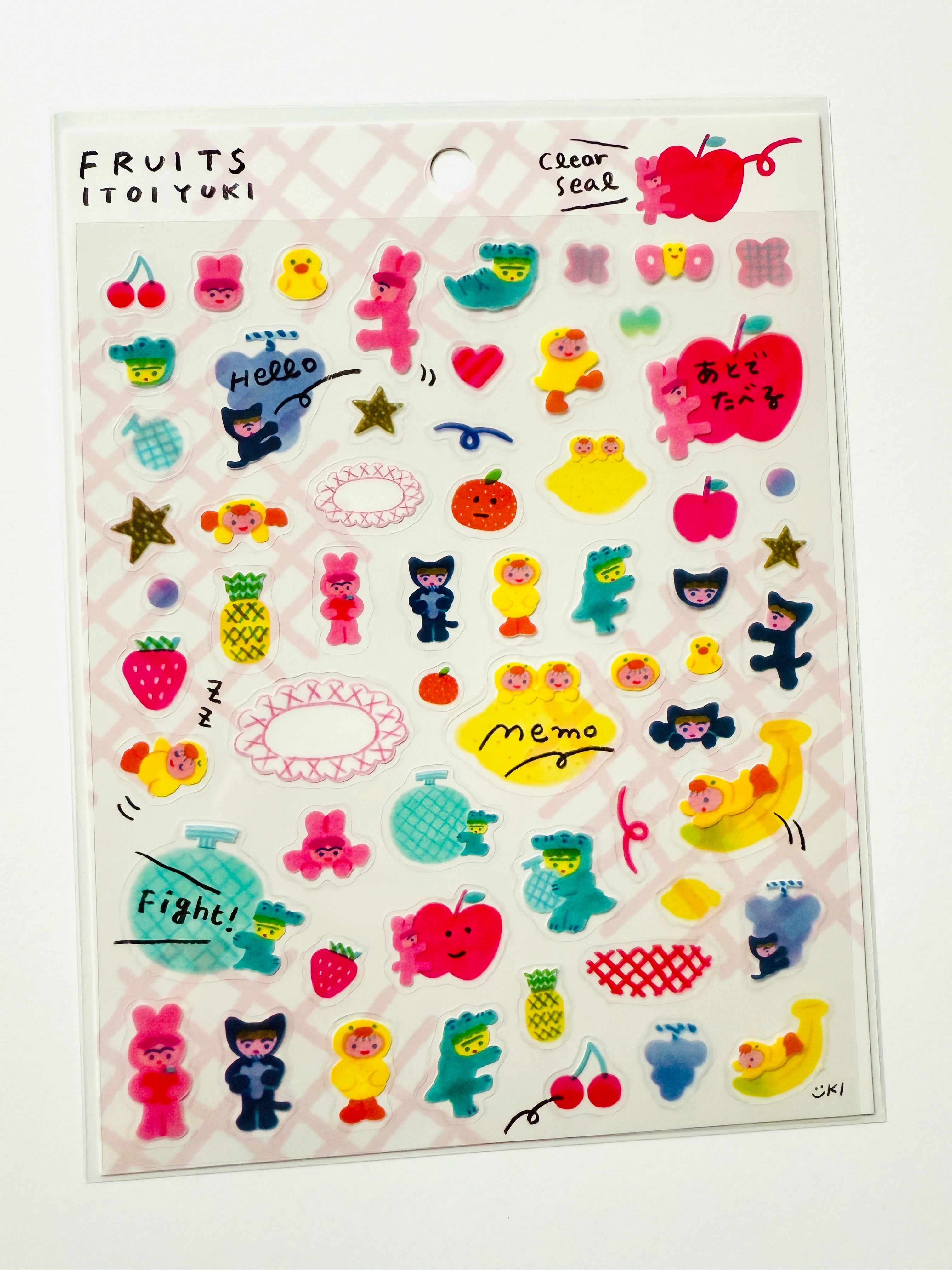 [Itoi Yuki] Fruits 🍒🍎🍊🍓🍍sticker sheet