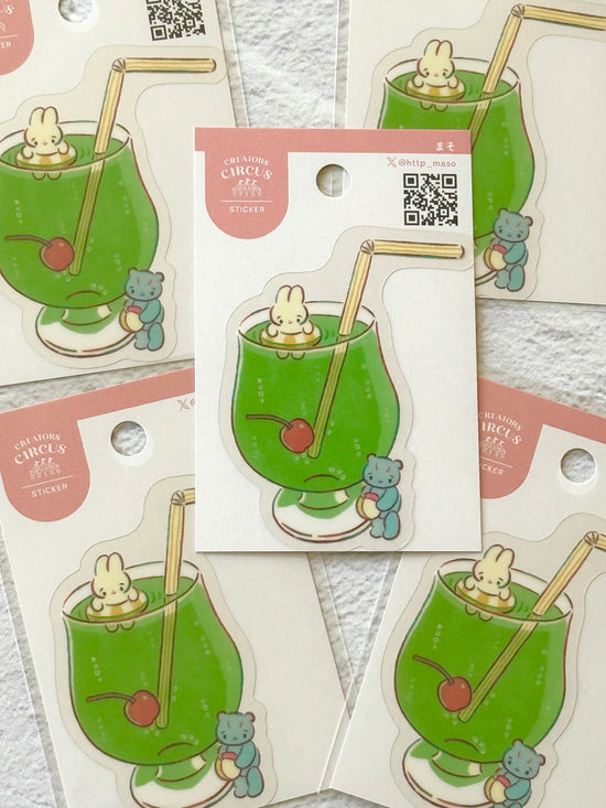 [maso] Bunny Melon Soda decal sticker