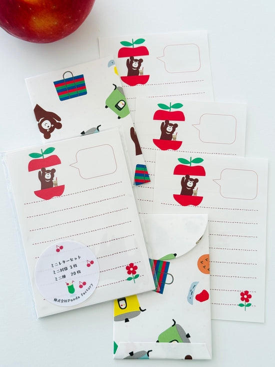 [Panda factory] Bear & Apple mini letter set