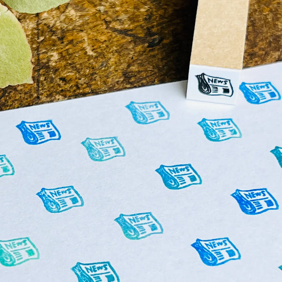 [RiraRira Hanko] Newspaper mini rubber stamp