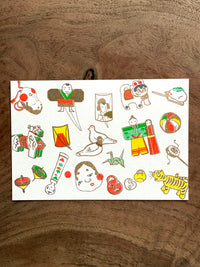 [Nobarasha] Traditional Japanese Toys postcard