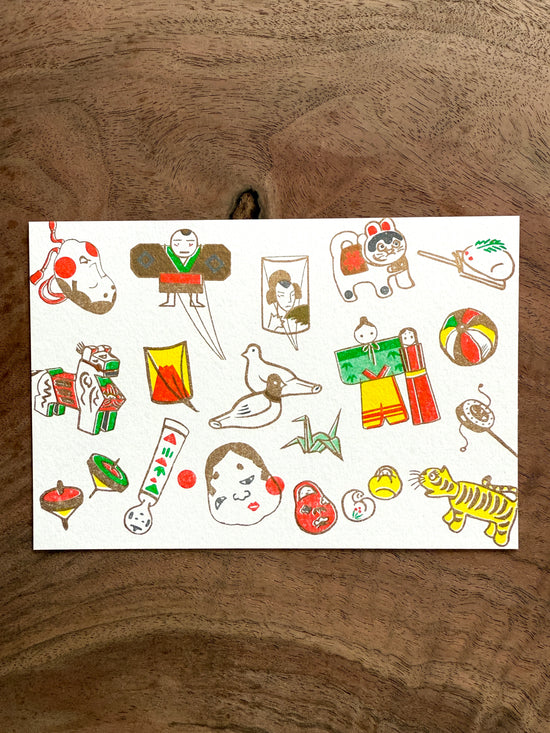 [Nobarasha] Traditional Japanese Toys postcard