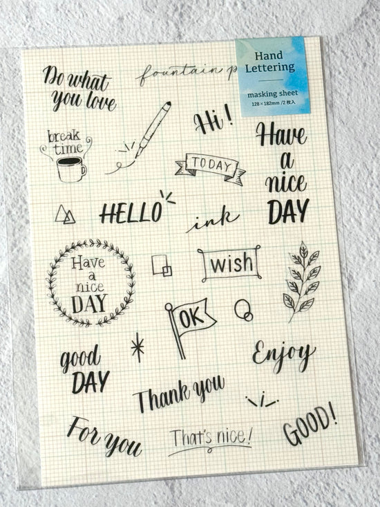 [Bechori] Hand Lettering double sided sticker sheet